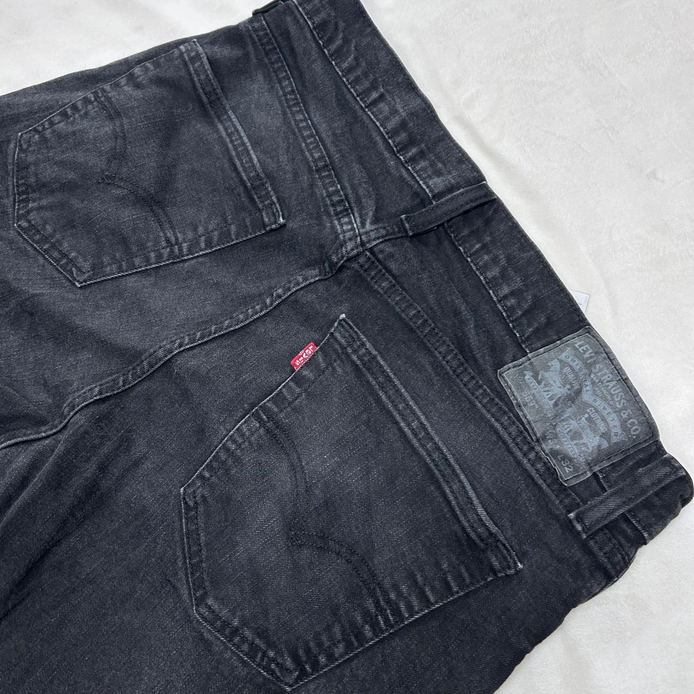 Levis 559 Relaxed Straight Jeans Mens 34x32 Black Denim Pants
